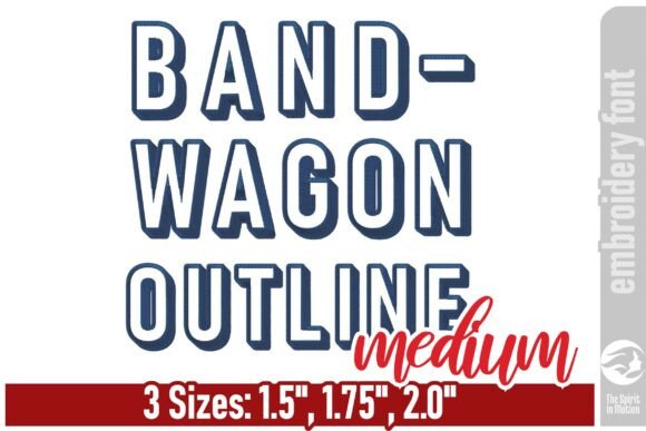 Bandwagon Outline Embroidery Font - M Review
