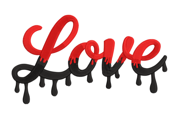 Dripping Love Word – Bold Two-Color