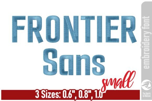 Frontier Sans Embroidery Font - Large