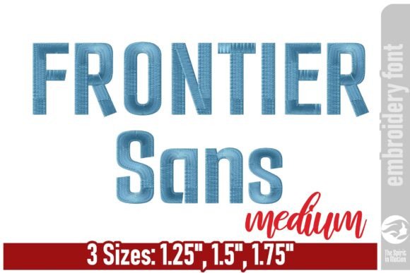 Frontier Sans Embroidery Font - Medium