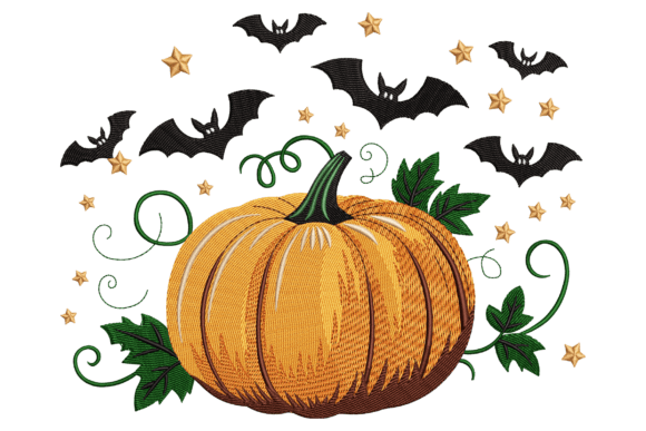 Halloween Pumpkin Embroidery Design