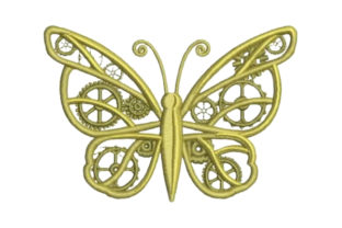 Mechanical Butterfly Embroidery