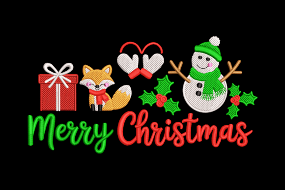 Merry Christmas Friends Scene