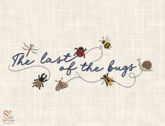 Whimsical Insect Embroidery Design